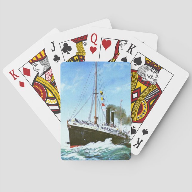 CLASSIC FRENCH MERCHANT STEAMER PLAYING CARDS (Back)