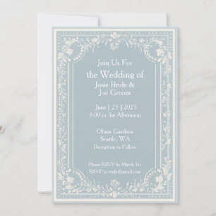 Classic French style wedding invitation