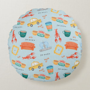 Classic FRIENDS™ Icons Pattern Round Cushion