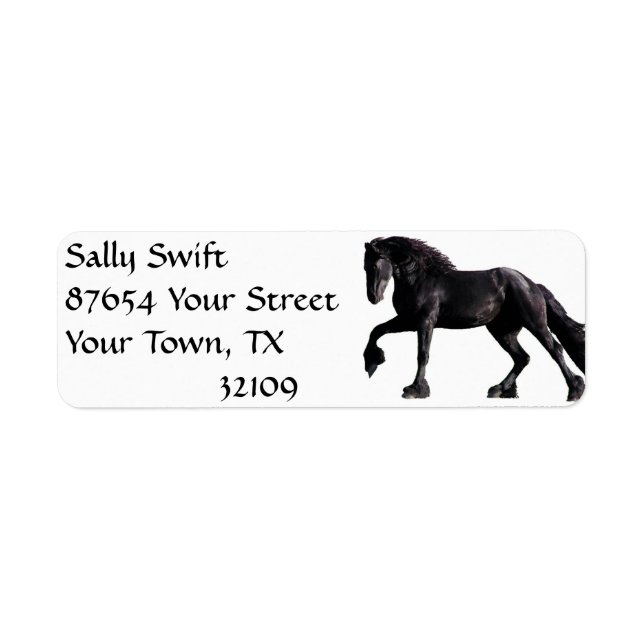 Classic Friesian Return Address Label (Front)