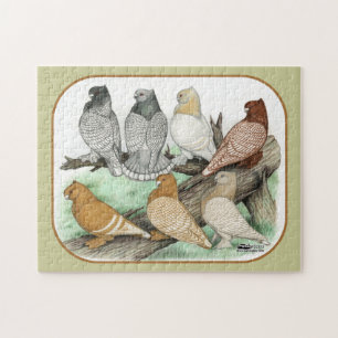 Classic Frill Pigeons Blondinettes Jigsaw Puzzle