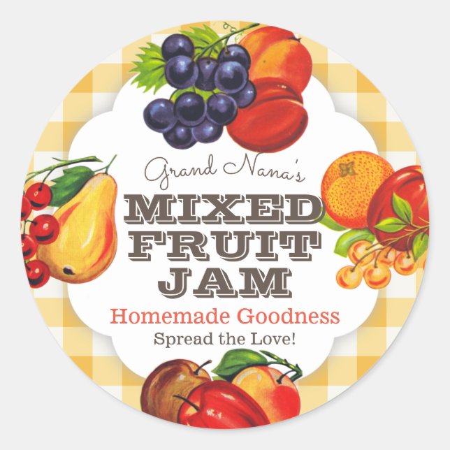 Classic Fruit Jam Label Vintage (Front)