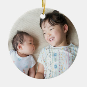 Classic Full Photo Christmas Holiday Ornament