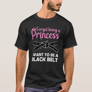 Classic Funny Karate Design For Women Girls Black T-Shirt