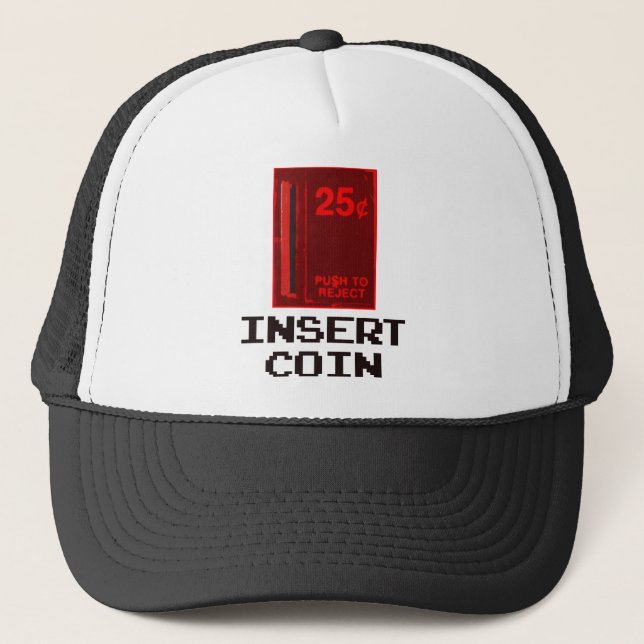 Classic Gamer - Insert Coin Trucker Hat (Front)
