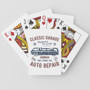 Classic Garage Auto Repair Playing Cards