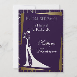 Classic Gatsby Deco Bridal Shower Invitation