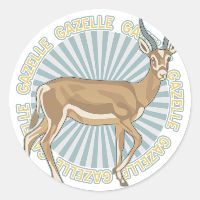 Classic Gazelle Classic Round Sticker (Front)