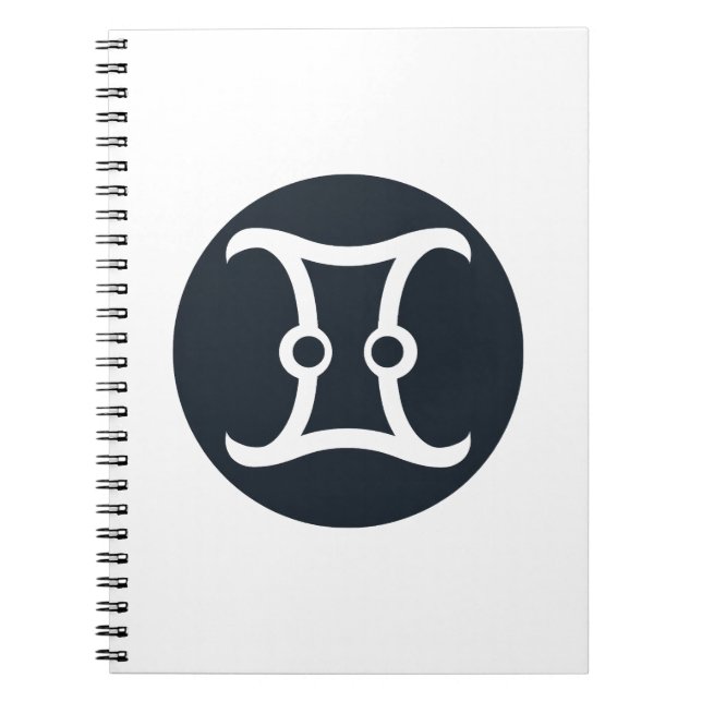 Classic Gemini Symbol Notebook (Front)