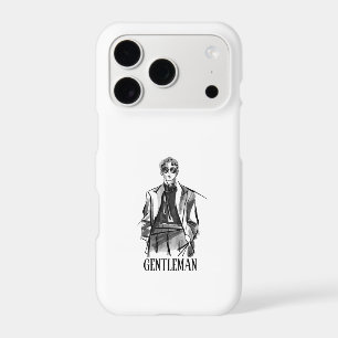 Classic Gentleman Sketch White iPhone 17 Pro Case