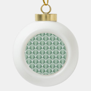 Classic Geometric: Art Deco Seamless Style Ceramic Ball Christmas Ornament