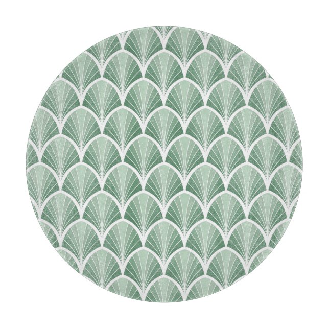 Classic Geometric: Art Deco Seamless Style Cutting Board (Front)