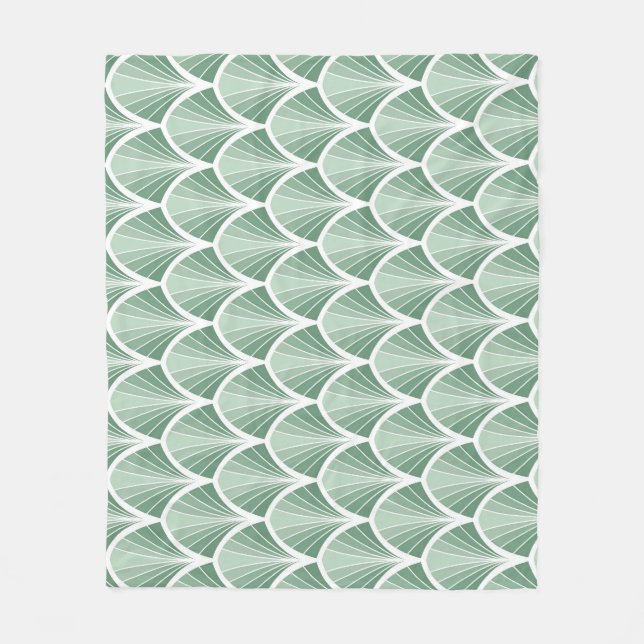 Classic Geometric: Art Deco Seamless Style Fleece Blanket (Front)