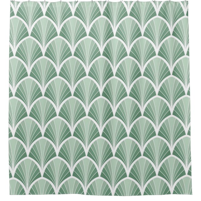 Classic Geometric: Art Deco Seamless Style Shower Curtain (Front)