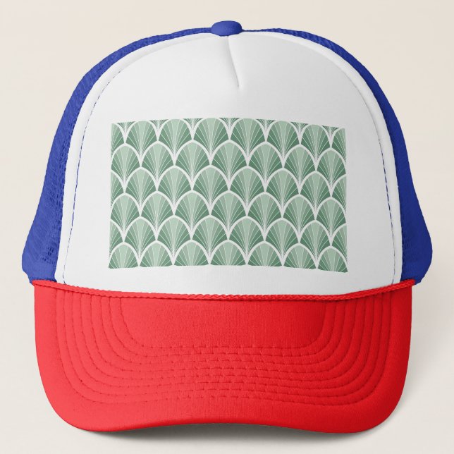 Classic Geometric: Art Deco Seamless Style Trucker Hat (Front)