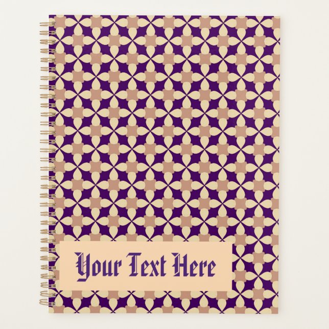 Classic Geometric Cross Pattern  Planner (Front)