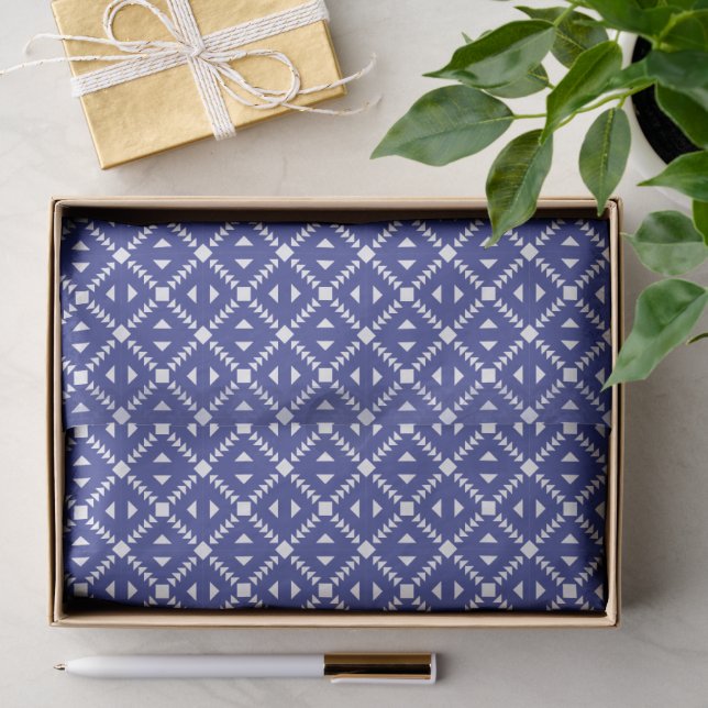 Classic Geometric Lattice & Diamond Micro-Pattern Tissue Paper (Gift)