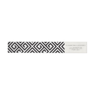 Classic Geometric Modern Wedding Wraparound Labels