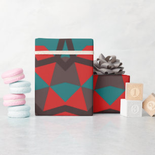 Classic Geometric Vintage Shimmering Any Age Birth Wrapping Paper