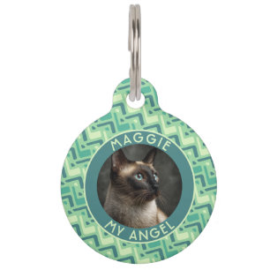 Classic Gift For Pet Owner Chevron Geometry Tag