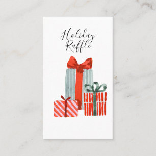 Classic Gift Holiday Party Christmas Raffle Cards