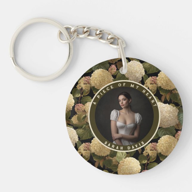 Classic Gifts For Coworkers Custom Hydrangeans Key Ring (Front)