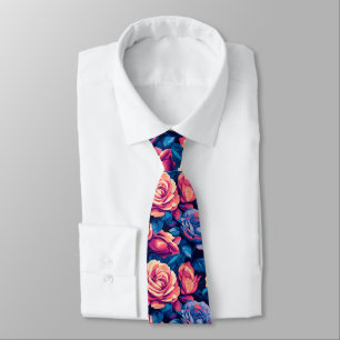 Classic Gifts For Husband Rose Flower Tie