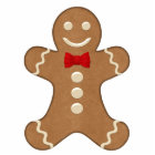 Classic Gingerbread Man Shaped Holiday Magnet