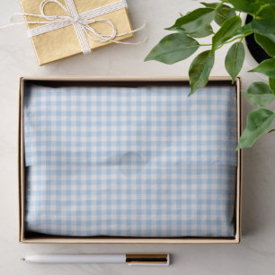 Classic Gingham Baby Blue Tissue Paper
