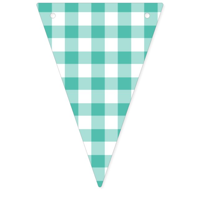 Classic Gingham Bluegrass Green  Bunting (First Flag)
