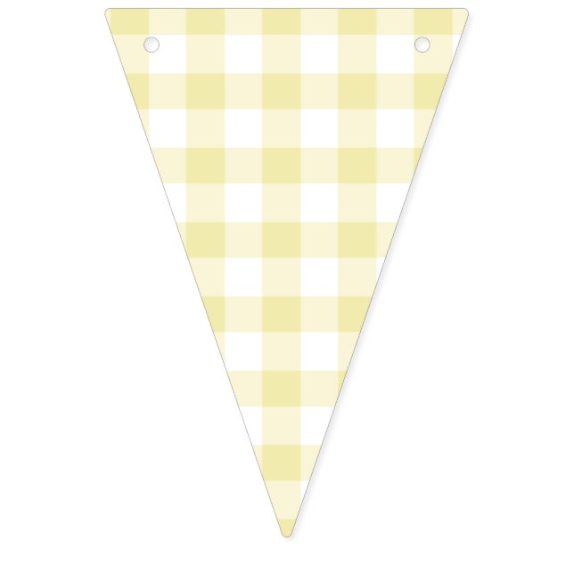 Classic Gingham Butter Yellow Bunting (First Flag)