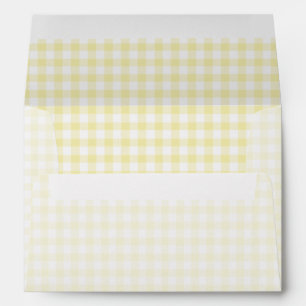 Classic Gingham Butter Yellow Envelope