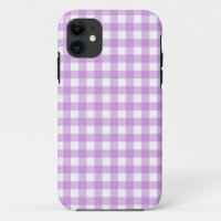 Classic Gingham Check Plaid Pattern Lilac