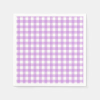 Classic Gingham Check Plaid Pattern Lilac 