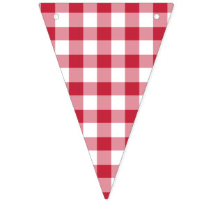Classic Gingham Cherry Red Bunting