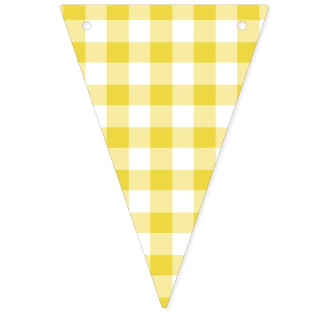 Classic Gingham Golden Yellow Bunting (First Flag)