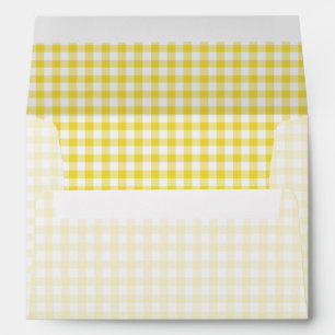 Classic Gingham Golden Yellow Envelope