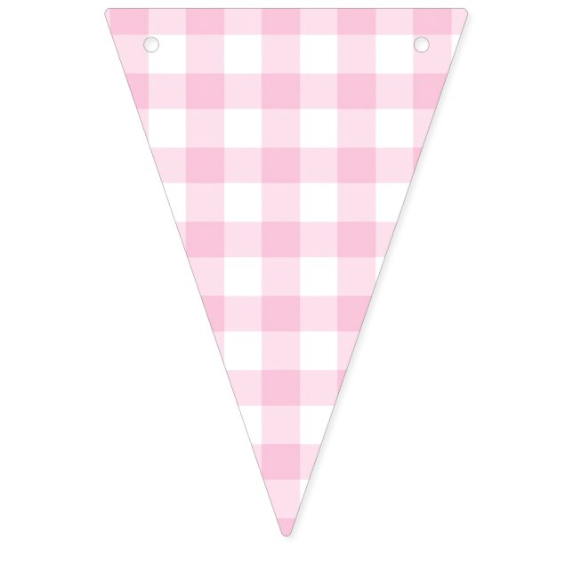 Classic Gingham Light Pink Bunting (First Flag)