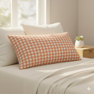 Classic Gingham Orange Pillowcase
