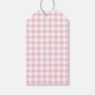Classic Gingham Pink Gift Tag