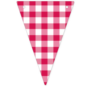 Classic Gingham Raspberry Bunting