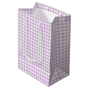 Classic Gingham Soft Lilac Medium Gift Bag