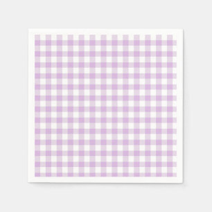 Classic Gingham Soft Lilac Napkin
