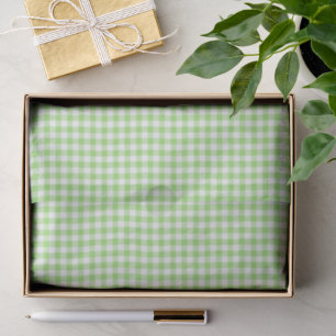 Classic Gingham Spring Green Tissue Paper