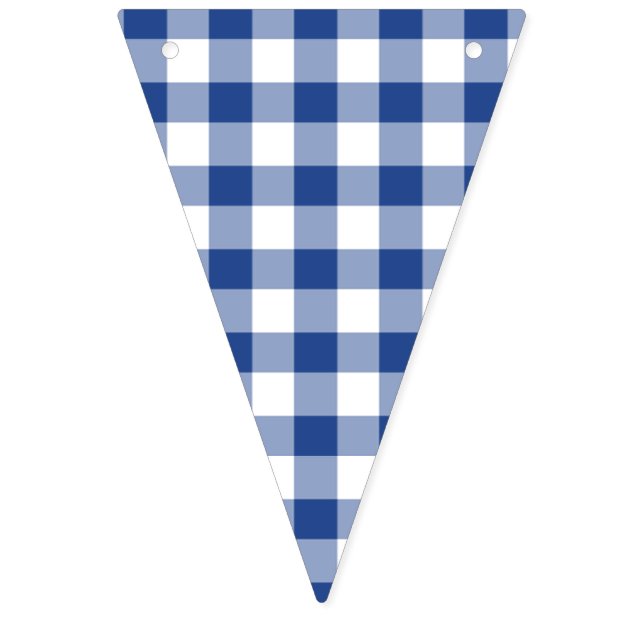 Classic Gingham True Blue Bunting (First Flag)