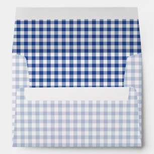 Classic Gingham True Blue Envelope