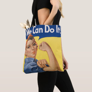 Classic Girl Power Empowerment Pop Art Print Tote Bag