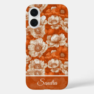 Classic Girlfriend Gift Anemones Floral Custom iPhone 16 Case