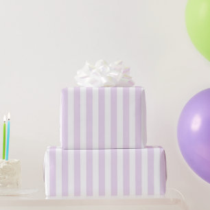 Classic Girly Pastel Purple Stripe Pattern Spring Wrapping Paper