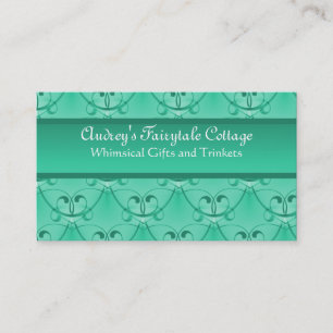 Classic Glam Business Card, Seafoam Green Card